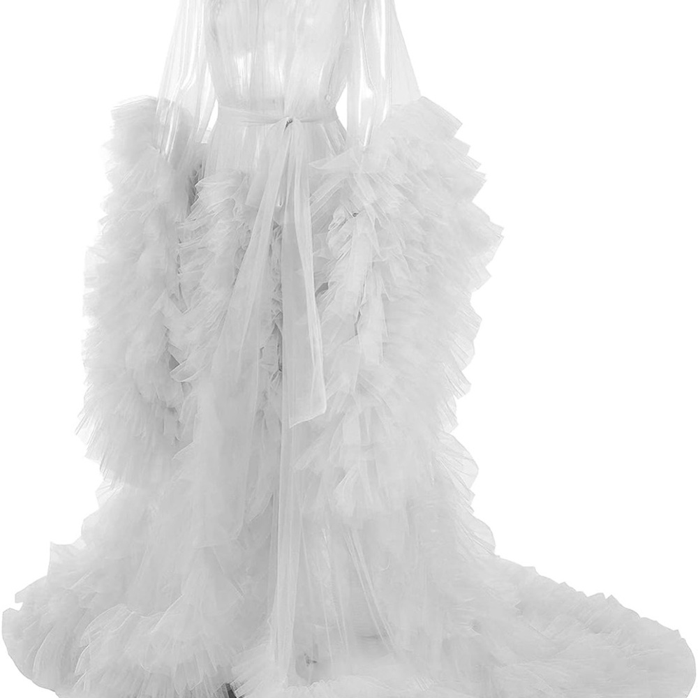 Elegant White Tulle Gown